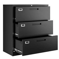 Fesbos Lateral 3 Drawer File Cabinets with Lock  M