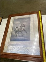 Framed Zebra Picture