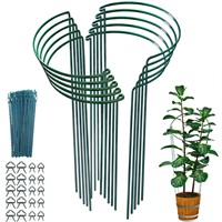 TCBWFY 10 Pack Garden Supports for Plants Metal 1