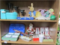 2 Shelf Lots-Tys, Cabbage Patch Toy, Candleholders