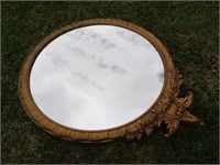 Ornate Round Framed Mirror