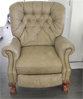 Oversized Leather Recliner Arm Chair