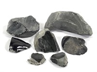7 Velvet Obsidian Specimens