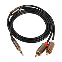 YACSEJAO 3.5mm to 2RCA 1M Cable X2