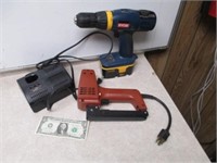 Ryobi 18V Drill w/ Charger & Swingline Electric