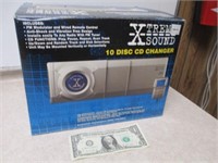 Xtreme Sound 10 Disc CD Changer in Box -