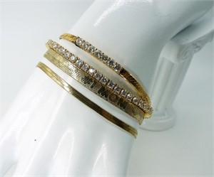 (4) Gold & Gemstone Bracelets