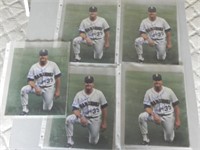 6 Bill McQuiire Autographed Baseball Cards