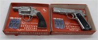 2 Hubley Colt cap guns in original packaging