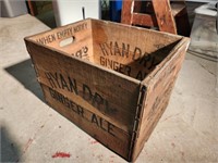 Vintage Hyan Dry Ginger Ale Wood Crate