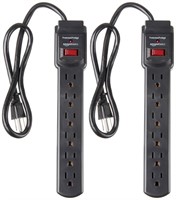 Basics 6-Outlet, 200 Joule Surge Protector Power