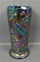 Fenton Purple Peacock Summer Garden Vase
