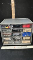 Small nail organizer with contents