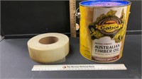 Seam tape and Australian timber oil