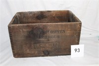 WOODEN CRATE MARKED HIGH EXPLOSIVES - DANGEROUS IC
