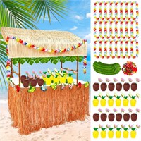 Tiki Bar Hut Kit Hawaiian Grass Table  Luau Party