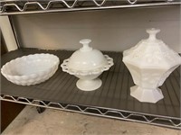 Milk glass lot