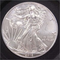 US Coins 2018 Silver Eagle, Uncirculated