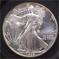 US Coins 1989 Silver Eagle, Uncirculated