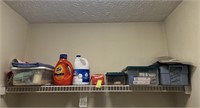 Items on Shelf in Laundry Room