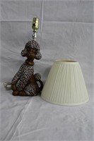 15.5" clay like poodle lamp