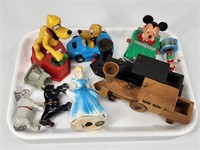 ASSORTED TOY LOT - VINTAGE DISNEY, METAL HORSES