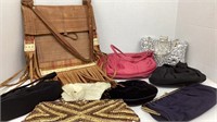 Leather purse, clutches, some vintage.