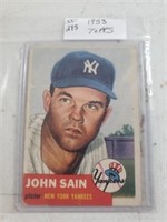 1953 Topps Card #119 John Sain