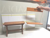 Small Wood Shelf, Hanging Wooden Shelf