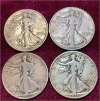 1936-P, D & S Liberty Standing Half Dollar Coins