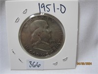 Franklin Half Dollar 1951-D