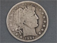 1904-O Barber Silver Half Dollar