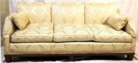 Vintage brocade upholstered sofa