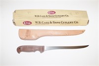 Case 9" fillet knife with sheath and original box