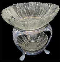 Serving Bowl and Silver Plated Stand