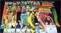 Approx 15 Vintage Kazar Marvel Comic Books Lot