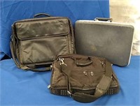 2 Travel Bags and  Samsonite Briefcase