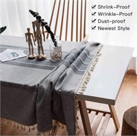 55 x 86 Embroidered Tablecloth Wrinkle FREE