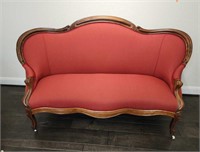 Beautiful Antique Victorian Red Sofa