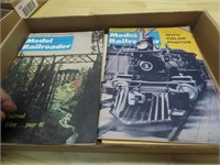Vintage model Railroader magazines.
