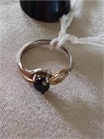 9 Carat Gold and Siver Sapphire Ring