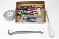 Assorted Cutters, Files, Crow Bar, Screwdrivers