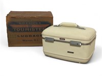 Vtg American Tourister Train Case Luggage w Box