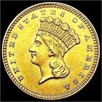 1861 Rare Gold Dollar CHOICE AU