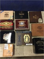 10 Asstd Wood Collectable Cigar Boxes