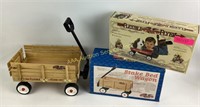 Red Radio flyer wagon 14”Lx7 1/2”x 5 7/8” h in