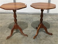 Pair of Berea College Crafts Cherry Lamp Stands