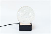 SUSPENDED BUBBLE GLASS ORB WITH LIGHT