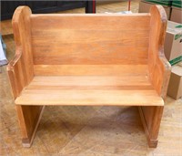 36in oak pew bench