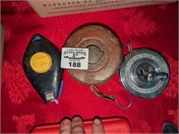 Measure tapes and chalk line